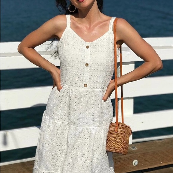 Shein Cotton Eyelet Midi Dress (S) - Picture 11 of 13